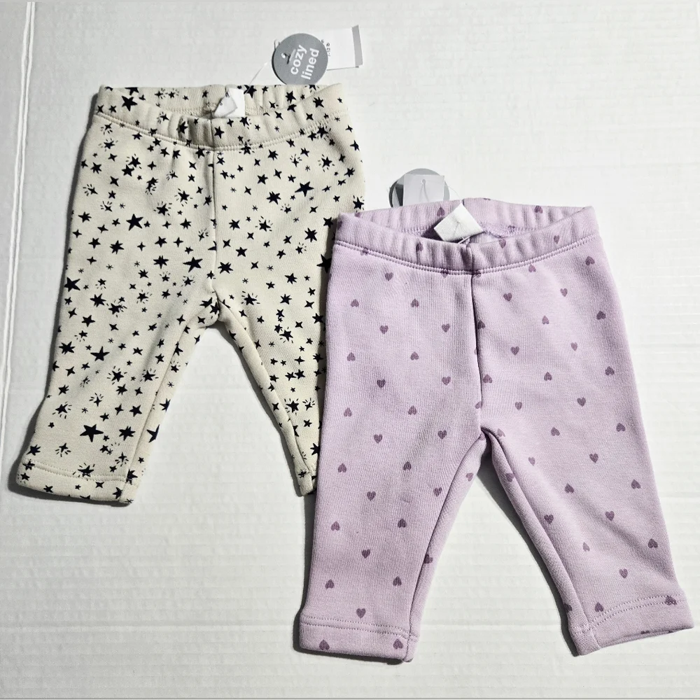 GAP‎ Baby Girls' Cozy Leggings Bottoms Set of 2 size 0-3 months NWT